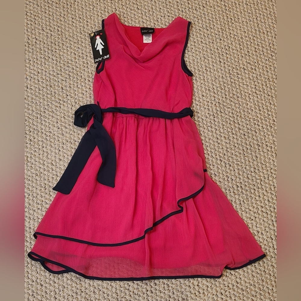 Paper Dolls Pink Dress with Blacl Trim